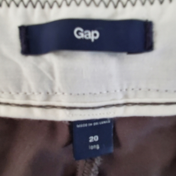 Gap Classic Khaki Pants Size 20 Long Gray Casual Wide Leg Trousers Tall Preppy - Picture 11 of 13